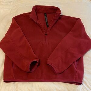 Lululemon Mens Maroon Fleece Quarter-Zip Size Medium